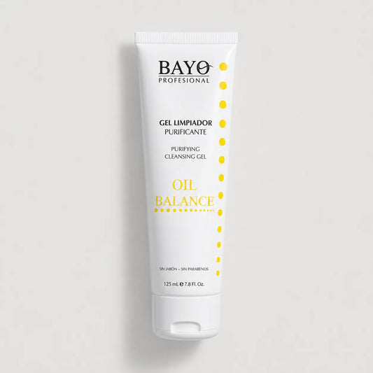 Gel limpiador purificante Bayo Profesional Oil Balance de 125 ml, sin jabón y sin parabenos.