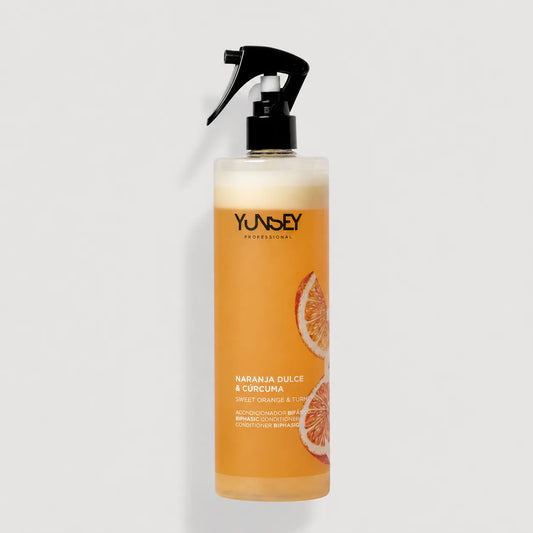 Acondicionador bifásico de naranja dulce y cúrcuma Yunsey Professional de 500 ml en spray