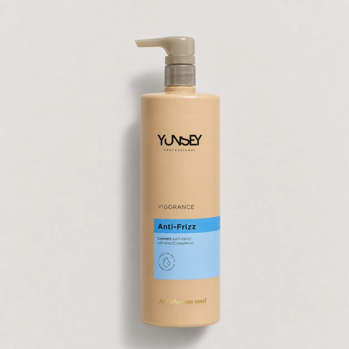 Champú Anti-Frizz Vigorance de Yunsey Professional para controlar el encrespamiento y suavizar el cabello, en formato de 300 ml.