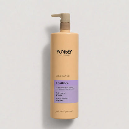 Champú anticaspa Equilibre Vigorance de Yunsey Professional para cabello graso, en formato de 1000 ml.