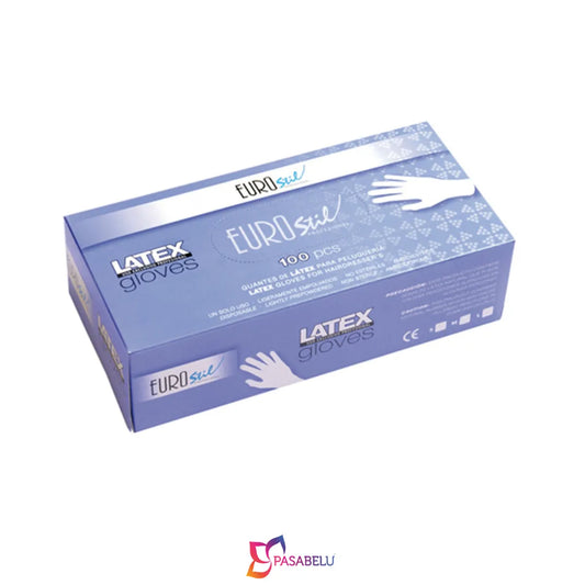 Guantes látex blanco