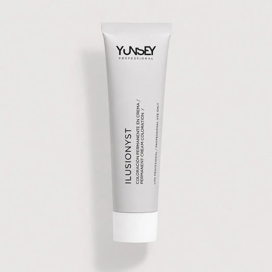 Coloración permanente en crema Yunsey Professional Ilusionyst en tubo blanco.