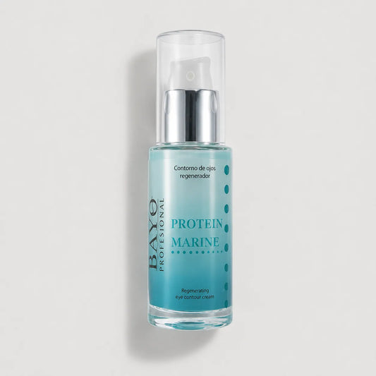 Contorno de ojos regenerador Protein Marine de Bayo Profesional en envase con dosificador.
