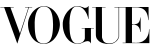 Logotipo de vogue en letras negras sobre fondo blanco.