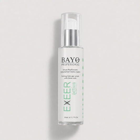 Sérum reafirmante antiedad Bayo Professional Exeer Activa con células madre, formato de 50 ml.