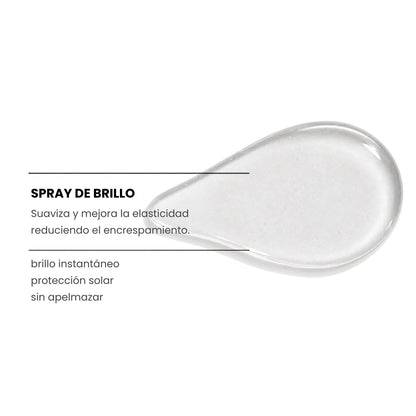 Spray de brillo capilar que suaviza, aporta brillo y reduce el encrespamiento.