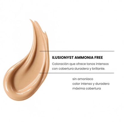 Textura del Tinte Sin Amoniaco Yunsey Ilusionyst Ammonia Free, coloración de alta cobertura que aporta un color intenso, duradero y brillante.