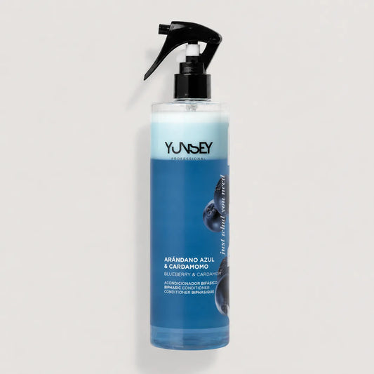 Acondicionador bifásico de arándano azul y cardamomo Yunsey Professional de 500 ml en spray