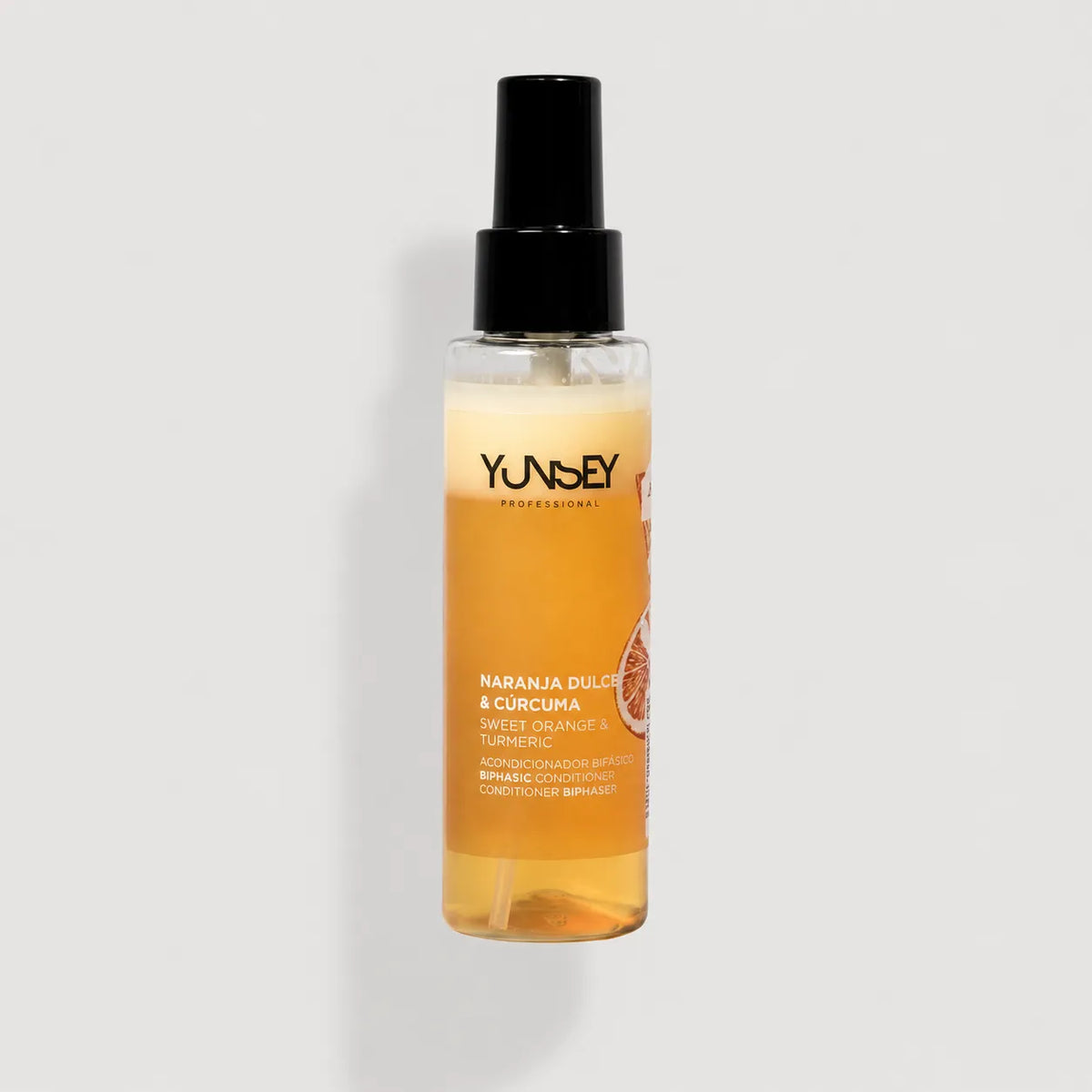 Acondicionador bifásico de naranja dulce y cúrcuma Yunsey Professional de 100 ml en spray