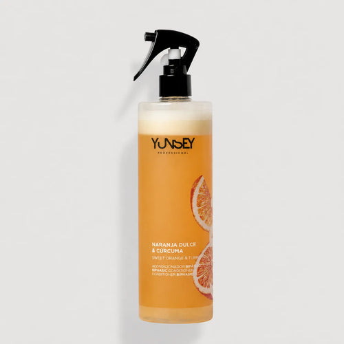 Acondicionador bifásico de naranja dulce y cúrcuma Yunsey Professional de 500 ml en spray